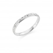 Platinum 2mm North Star wedding ring