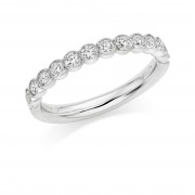 Platinum Cianna round cut diamond true half eternity ring 0.45cts