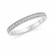 Platinum Amalia round cut diamond half eternity ring 0.18cts