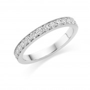 Platinum Amalia round cut diamond half eternity ring 0.48cts