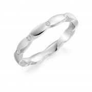 Platinum 2.5mm Kara diamond set wedding ring