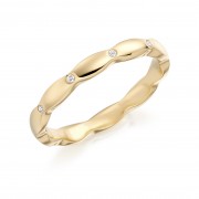 18ct yellow gold 2.5mm Kara diamond set wedding ring