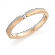 18ct white and rose gold 2.5mm Vita diamond set ring