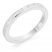 Platinum Alexandra baguette cut diamond true half eternity ring 0.61cts