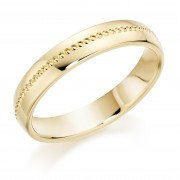 18ct yellow gold 4.5mm Stella court wedding ring.