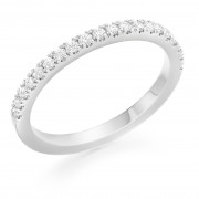 Platinum Pianeti round cut diamond true half eternity ring 0.26cts