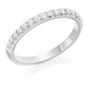 Platinum 2mm Oxford micro set diamond wedding ring 0.28cts