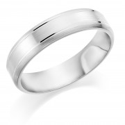 Platinum 5mm brushed finish Latitude wedding ring