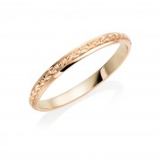 18ct rose gold 2mm North Star wedding ring