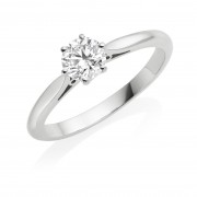 Platinum Serafina round cut diamond solitaire ring 0.53cts