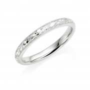 Platinum 2.5mm autumn leaves wedding ring