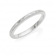 Platinum 2mm leaf twine wedding ring