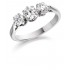 Platinum Elene round cut diamond three stone ring 0.45cts