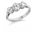 Platinum Contessa round cut three stone ring 0.89cts