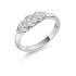 Platinum Donatella three stone diamond ring 0.37cts