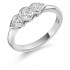 Platinum Donatella three stone diamond ring 0.72cts