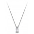 18ct white gold Alessandra emerald cut pendant 0.16cts