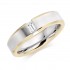 Platinum & 18ct red gold 5mm Donata diamond wedding ring 0.12cts