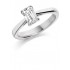 Platinum Massima emerald cut solitaire ring 0.90cts