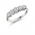Platinum Donatella round cut diamond five stone ring 0.54cts