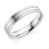 Platinum & 18ct white gold 4.5mm Mara wedding ring 