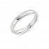 Platinum 3mm Oxford beaded edge wedding ring