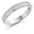 Platinum Alexandra carré cut diamond true half eternity ring 0.85cts