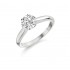 Platinum Caterina round cut diamond solitaire ring 1.03cts