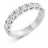 Platinum Sabrina round cut diamond true half eternity ring 1.09cts