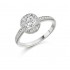 Platinum Julietta cushion cut diamond halo ring 0.96cts