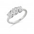 Platinum Grazia round cut diamond three stone ring 1.52cts
