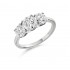 Platinum Grazia round cut diamond three stone ring 0.68cts