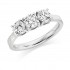 Platinum Arabella round cut diamond trilogy ring 0.98cts