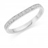 Platinum 2mm contoured Amalia diamond wedding ring 0.22cts