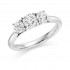 Platinum Liona round cut diamond three stone ring 0.82cts