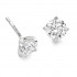 Platinum Natalia round cut diamond earrings 0.60cts