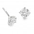 Platinum Natalia round cut diamond earrings 0.62cts