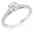 Platinum Pianeti round cut diamond ring 0.83cts