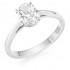 Platinum Massima oval cut solitaire ring 0.50cts