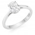 Platinum Massima oval cut solitaire ring 1.04cts