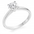 Platinum Lia round cut diamond solitaire ring 0.53cts