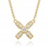 18ct yellow gold Amalia diamond set kiss pendant