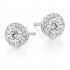 18ct white gold Pianeti round cut diamond earrings