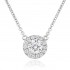 18ct white gold Pianeti round cut diamond pendant.