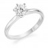 Platinum Vittoria round cut diamond solitaire ring 0.60cts