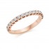 18ct rose gold Sabrina round cut diamond true half eternity ring 0.45cts