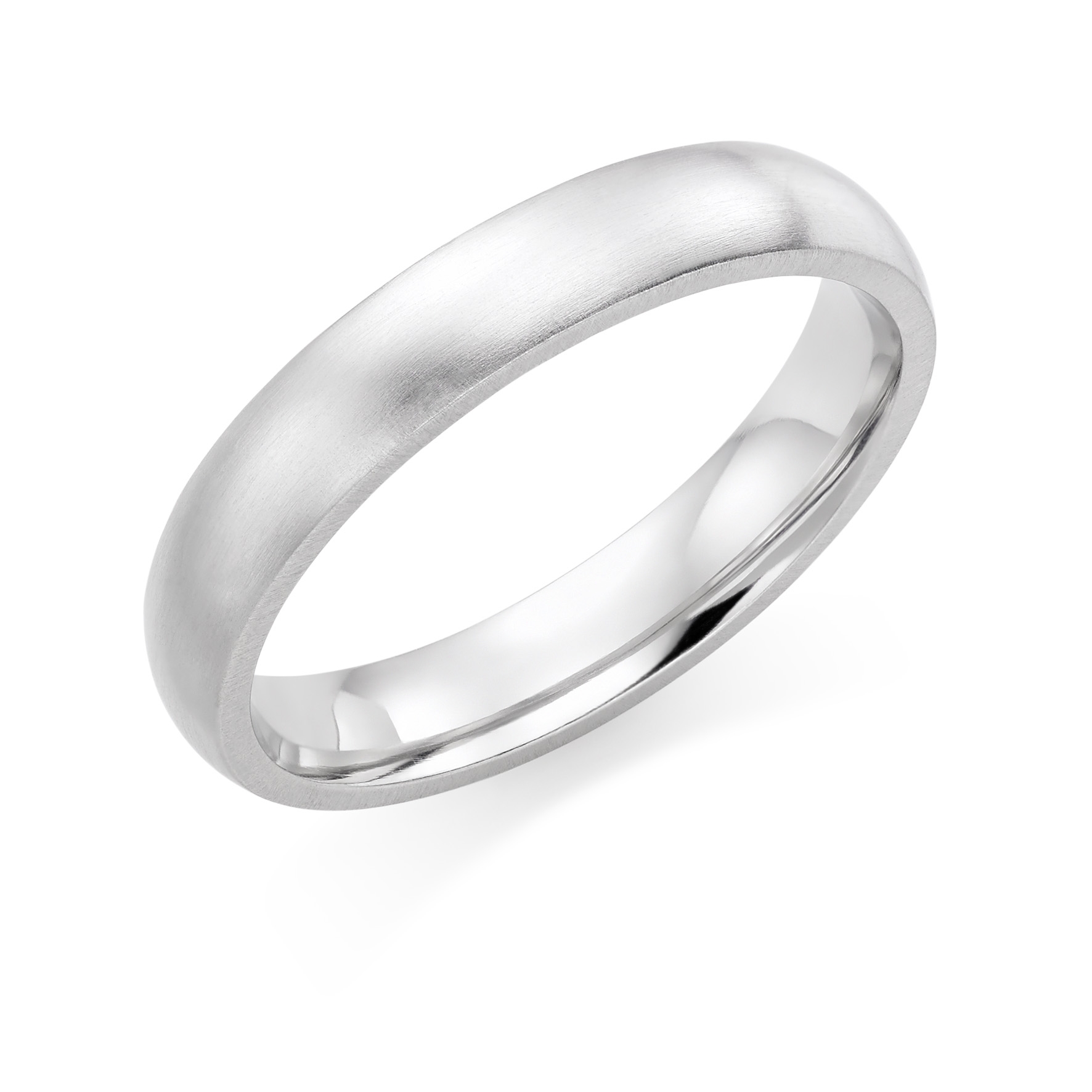 Brushed Wedding Rings in Hatton Garden