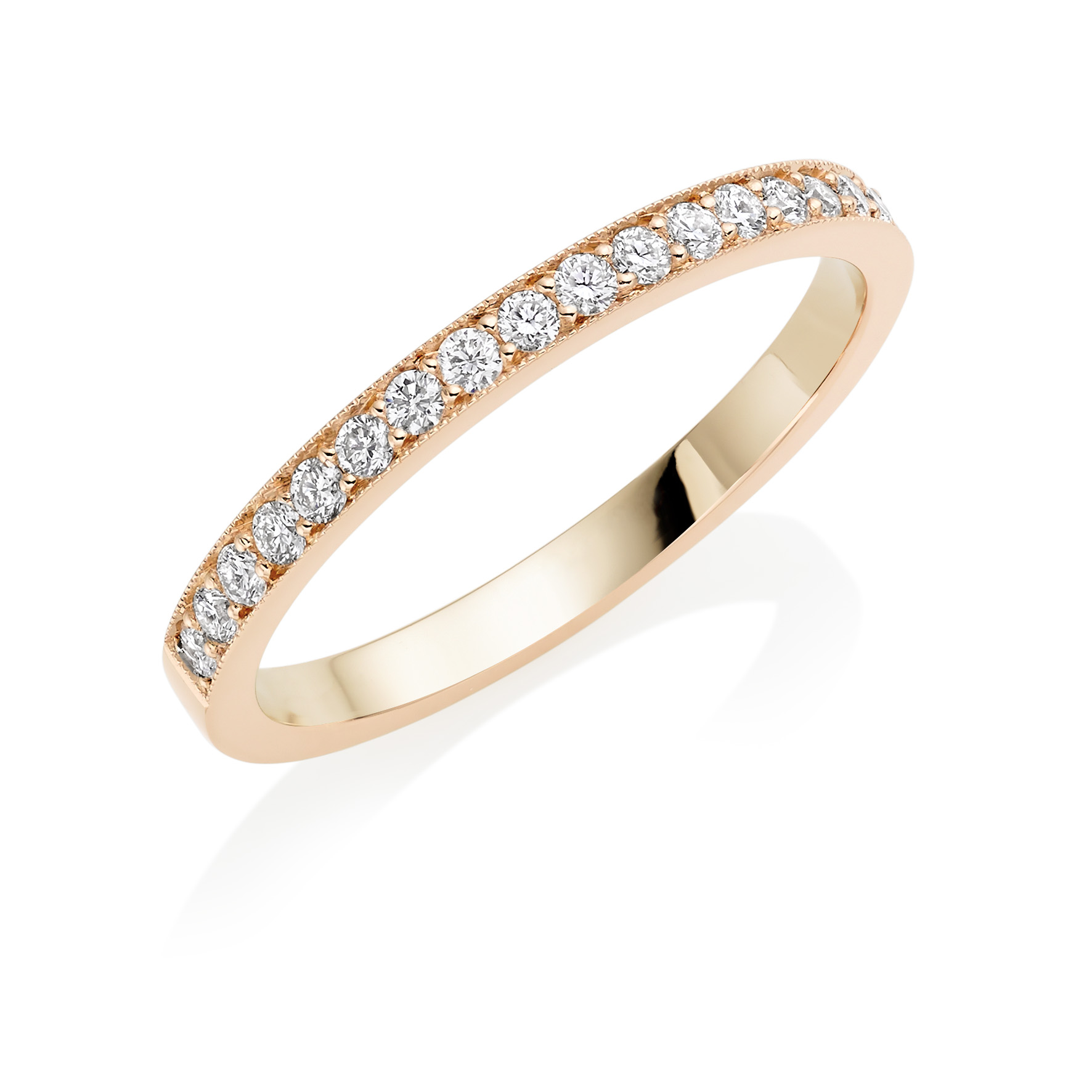 Handcrafted Gold Milgrain Eternity Ring